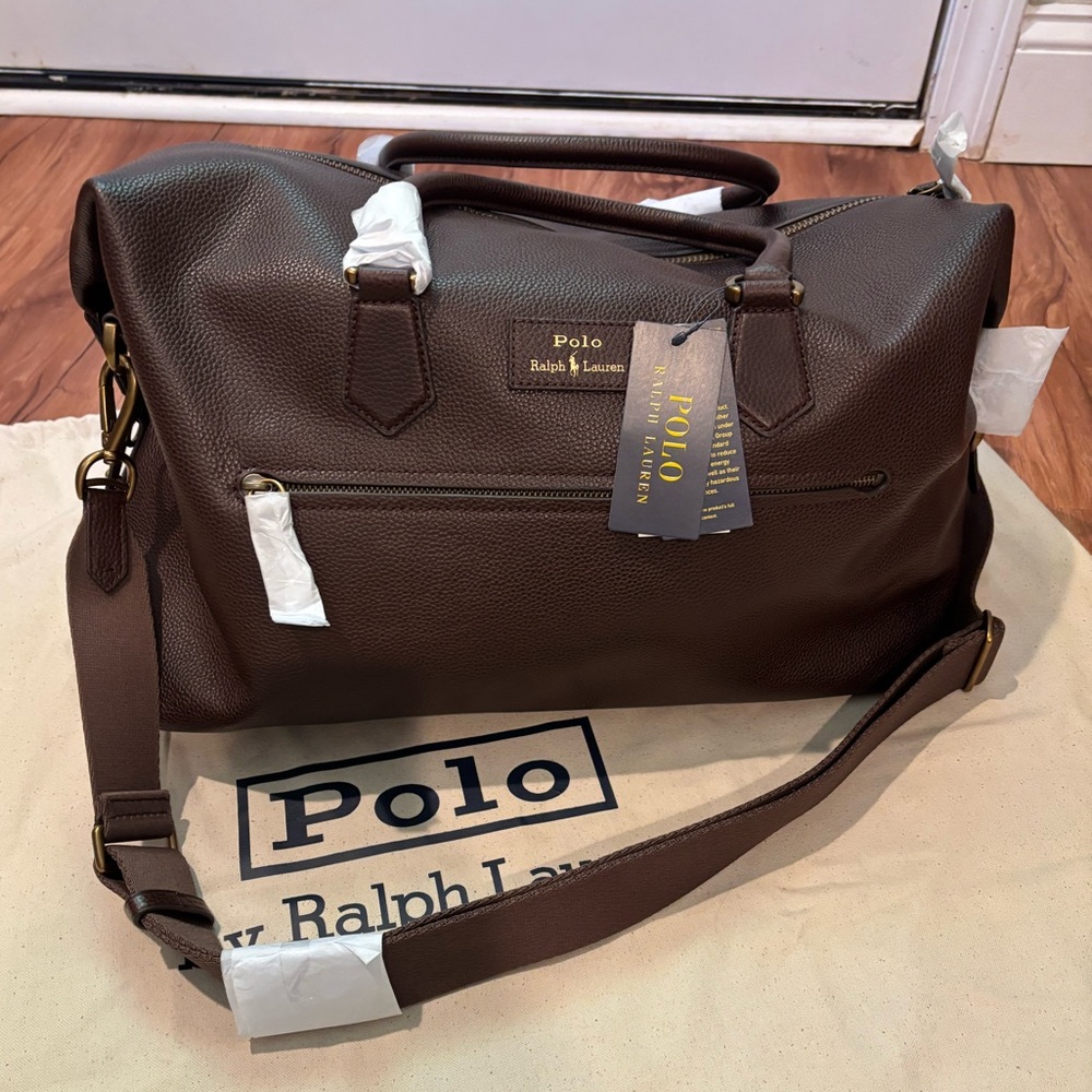 Polo by Ralph Lauren Brown Leather Duffel Bag